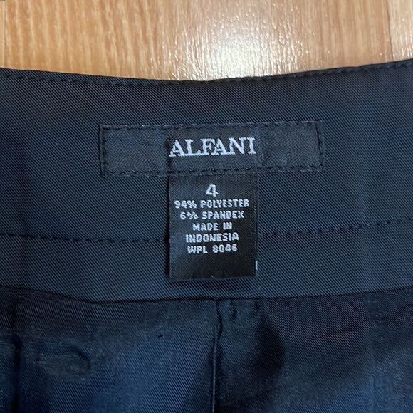 Alfani Black Scoop Neck 3 Button Blazer Suit Jacket 4 Business Career Casual - Picture 5 of 9